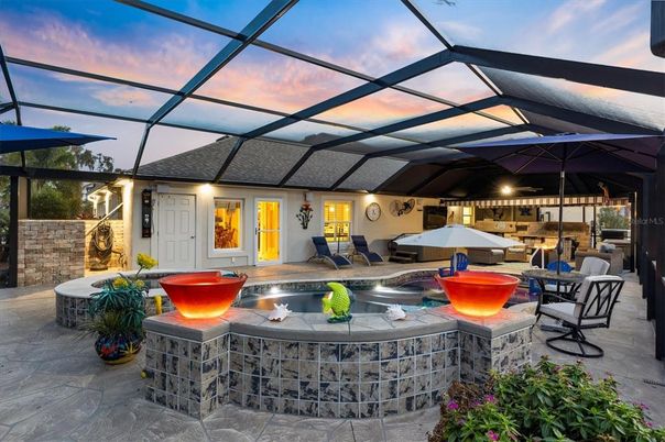 Glass Ceilings, Interior, Pool, Stone Walls, Sun Room
