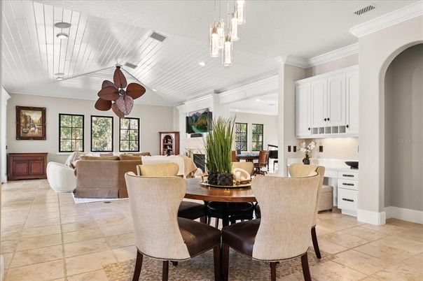 Dining room, Interior, Kitchen, Living room, Pendant Lights, Recessed Lighting
