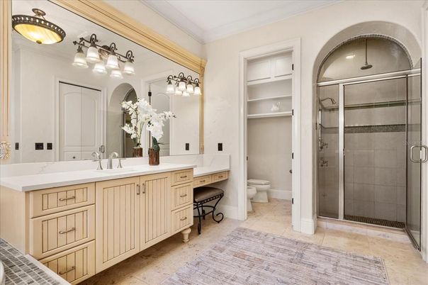 Bathroom, Dual Sink Vanities, Glass Shower, Interior