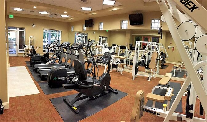 Fitness Equipment, Gym, Interior, Recessed Lighting