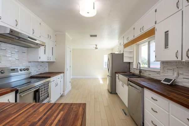 Interior, Kitchen, Wood Texture Flooring