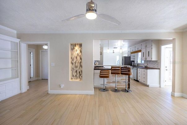 Interior, Kitchen, Wood Texture Flooring