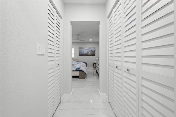 Bedroom, Interior, Marble, Recessed Lighting
