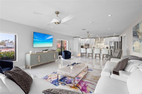 Interior, Kitchen, Living room, Recessed Lighting, Stainless Steel Appliances