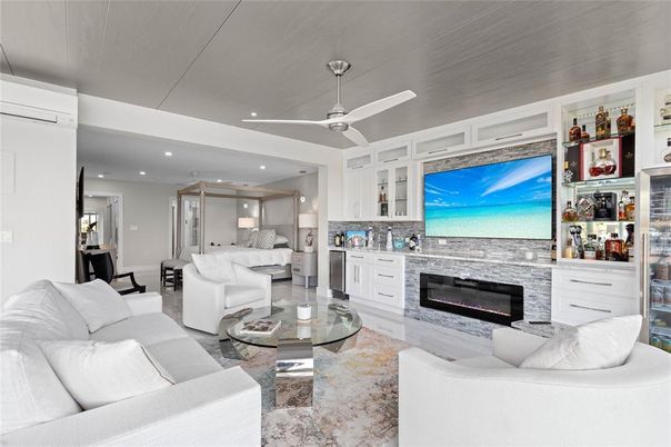 Fireplace, Interior, Living room, Recessed Lighting