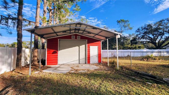 Backyard, Detached Garage, Exterior