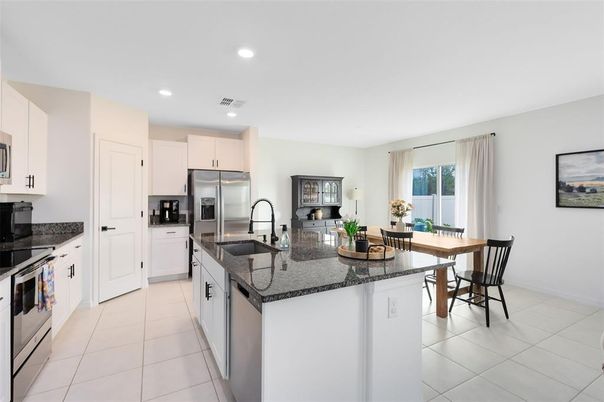 Dining room, Interior, Kitchen, Recessed Lighting, Stainless Steel Appliances