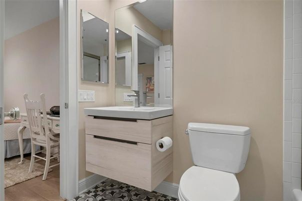 Bathroom, Interior, Wood Texture Flooring