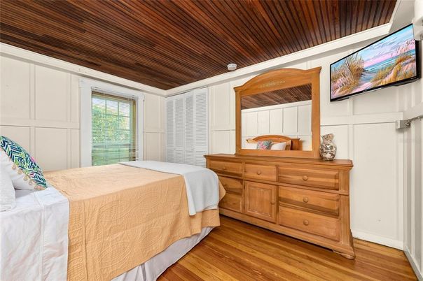 Bedroom, Interior, Wooden Ceilings, Wood Texture Flooring