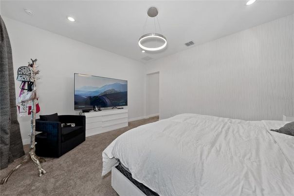 Bedroom, Interior, Pendant Lights, Recessed Lighting