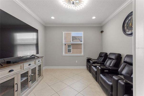 Home Theatre Room, Interior, Recessed Lighting