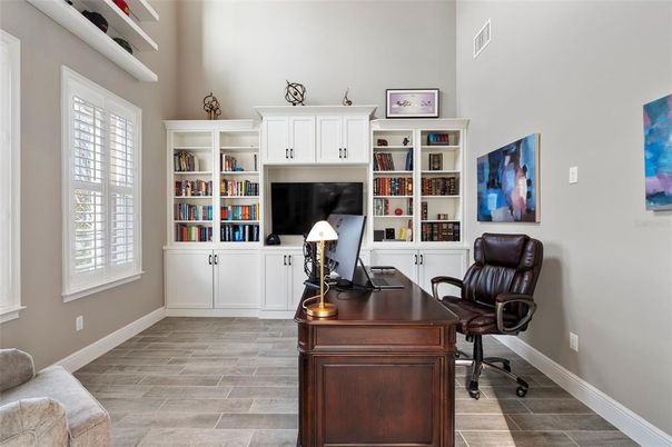 Home Office, Interior, Wood Texture Flooring