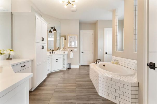Bathroom, Dual Sink Vanities, Interior, Tile Countertops
