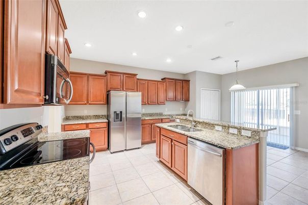 Interior, Kitchen, Pendant Lights, Recessed Lighting, Stainless Steel Appliances