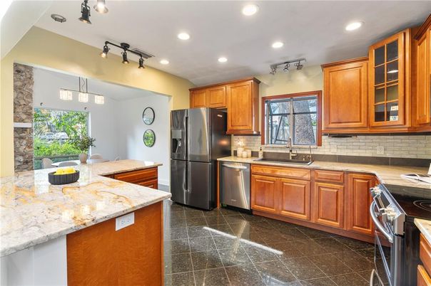Interior, Kitchen, Recessed Lighting, Stainless Steel Appliances
