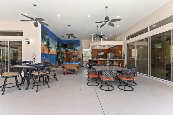 Billiard Table, Dining room, Game Room, Interior, Kitchen, Recessed Lighting