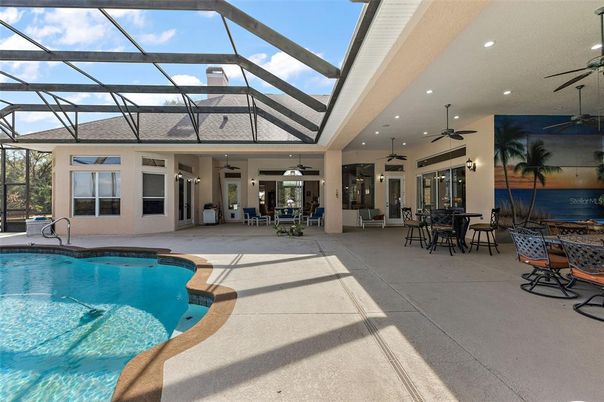Dining room, Glass Ceilings, Interior, Pool, Recessed Lighting, Sun Room