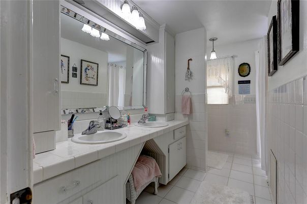 Bathroom, Dual Sink Vanities, Interior, Tile Countertops