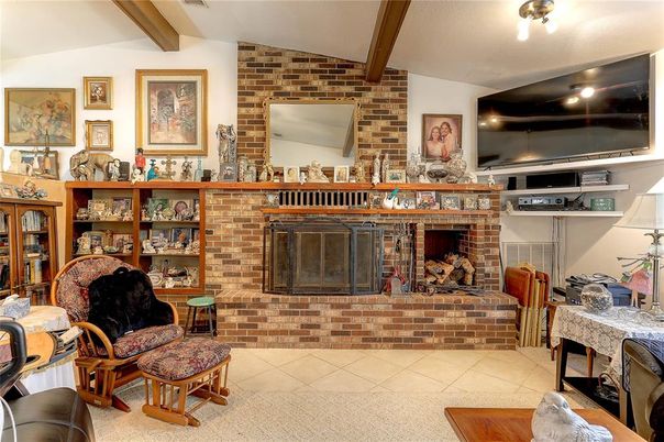 Fireplace, Interior, Stone Walls