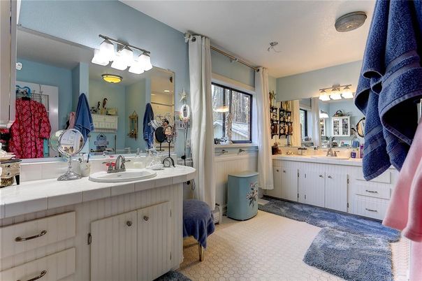Bathroom, Dual Sink Vanities, Interior, Tile Countertops