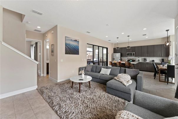 Dining room, Interior, Kitchen, Living room, Pendant Lights, Recessed Lighting