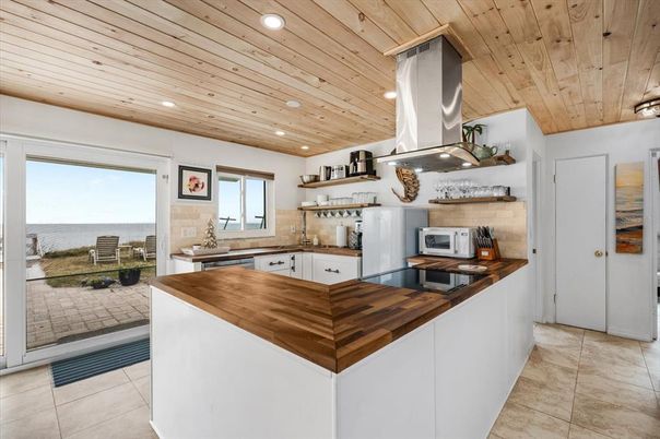 Interior, Kitchen, Recessed Lighting, Wooden Ceilings