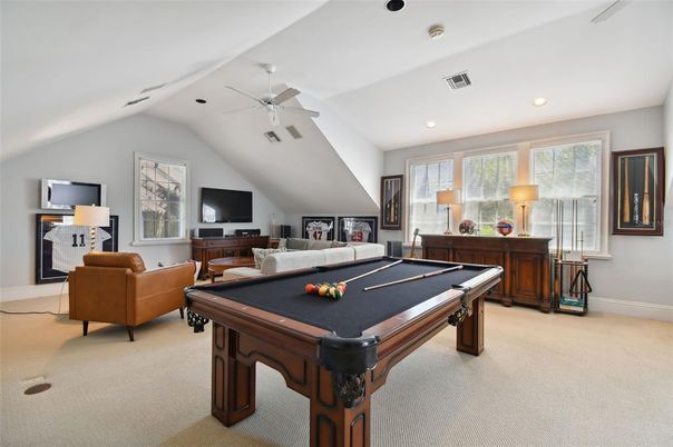 Billiard Table, Game Room, Interior, Living room, Recessed Lighting