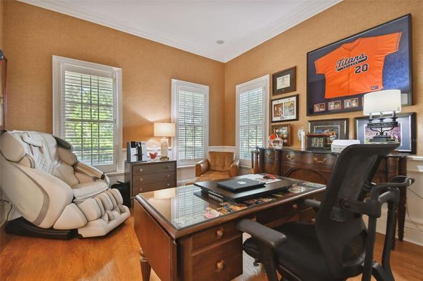 Home Office, Interior, Wood Texture Flooring