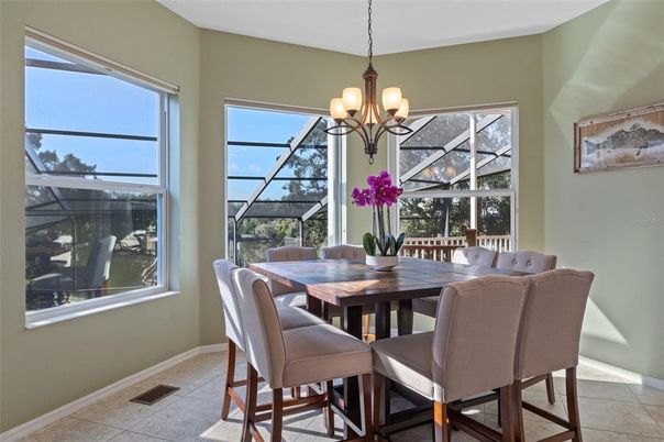 Chandelier, Dining room, Interior, Sun Room