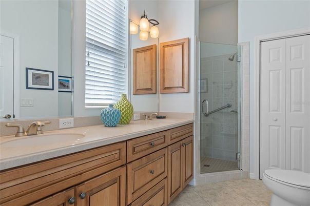 Bathroom, Dual Sink Vanities, Glass Shower, Interior