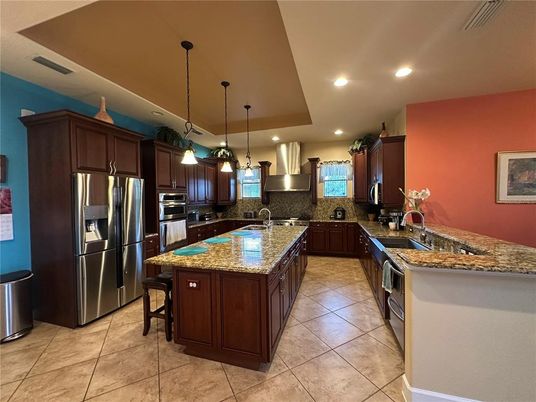 Interior, Kitchen, Pendant Lights, Recessed Lighting, Stainless Steel Appliances