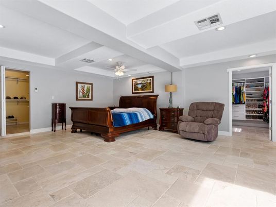 Bedroom, Interior, Recessed Lighting