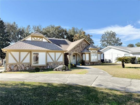 Backyard, Exterior, Facade, Solar Panels, Tudor Revival