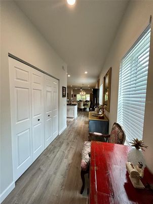 Dining room, Interior, Kitchen, Recessed Lighting, Wood Texture Flooring