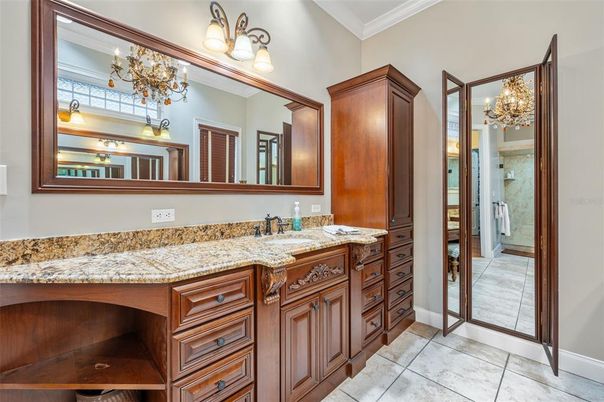 Bathroom, Dual Sink Vanities, Glass Shower, Interior