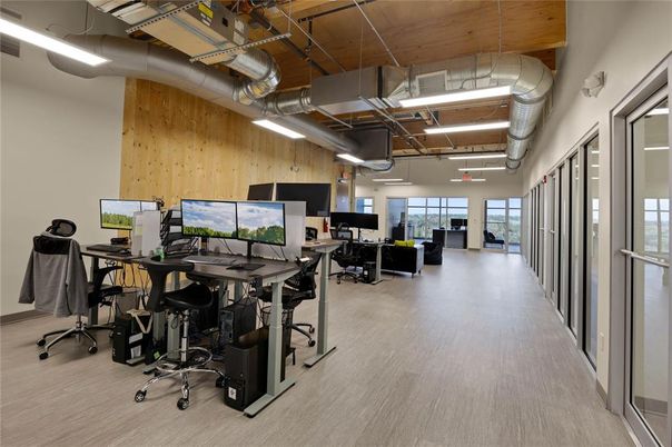 Home Office, Interior, Wood Texture Flooring, Wooden Walls