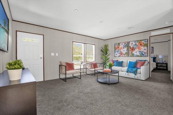 Interior, Living room, Recessed Lighting