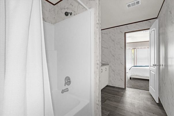 Bathroom, Bedroom, Interior, Marble Walls, Wood Texture Flooring