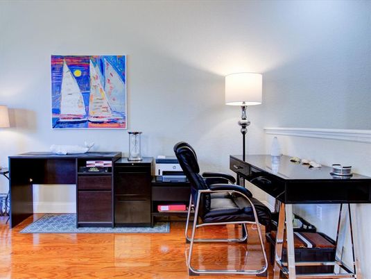 Home Office, Interior, Wood Texture Flooring