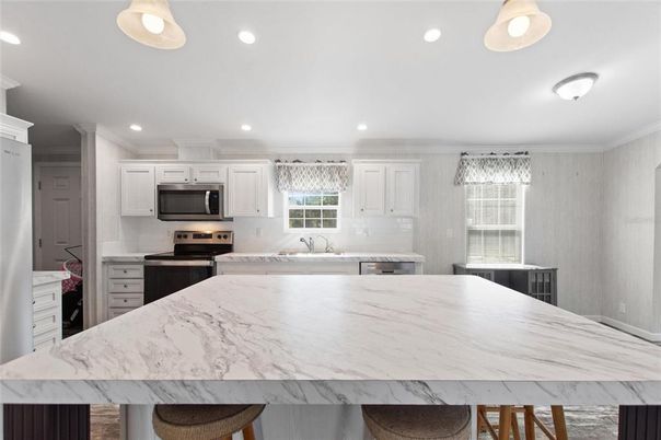 Interior, Kitchen, Recessed Lighting, Stainless Steel Appliances