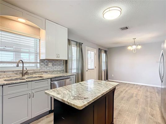 Chandelier, Interior, Kitchen, Wood Texture Flooring