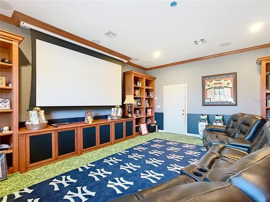 Home Theatre Room, Interior, Projection Screen, Recessed Lighting, Theatre Room