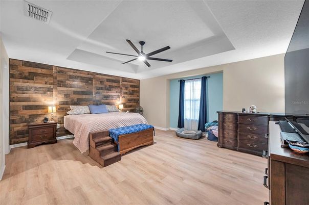 Bedroom, Interior, Wood Texture Flooring, Wooden Walls