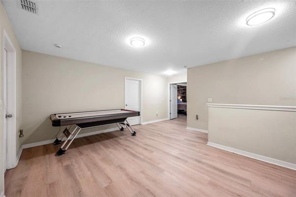 Billiard Table, Game Room, Interior, Wood Texture Flooring