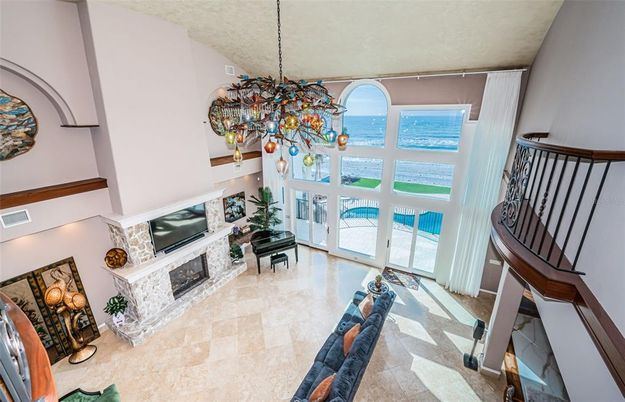 Fireplace, Interior, Pendant Lights, Water