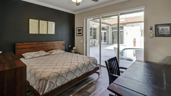 Bedroom, Home Office, Interior, Wood Texture Flooring