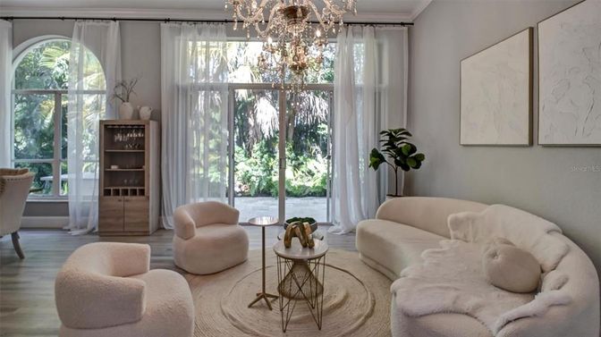 Chandelier, Interior, Living room, Wood Texture Flooring