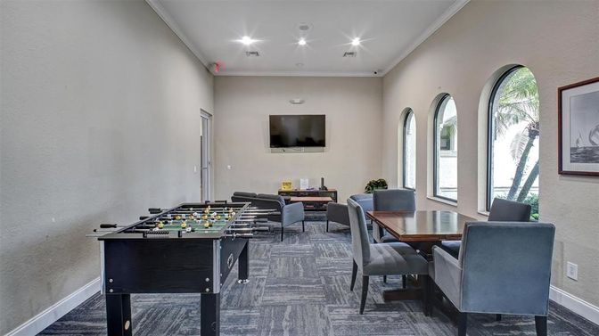 Dining room, Game Room, Interior, Recessed Lighting