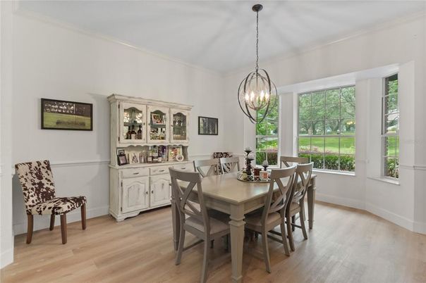 Chandelier, Dining room, Interior, Pendant Lights, Wood Texture Flooring
