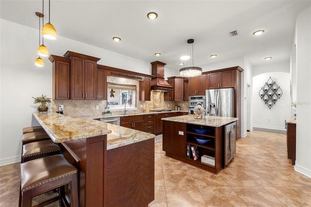 Interior, Kitchen, Pendant Lights, Recessed Lighting, Stainless Steel Appliances
